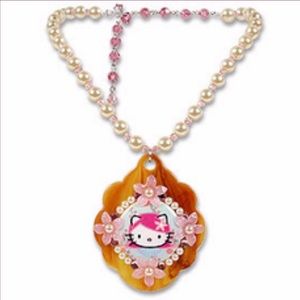 New Tarina Tarantino Pink Head Collection Hello Kitty Pearl Pendant Necklace💗